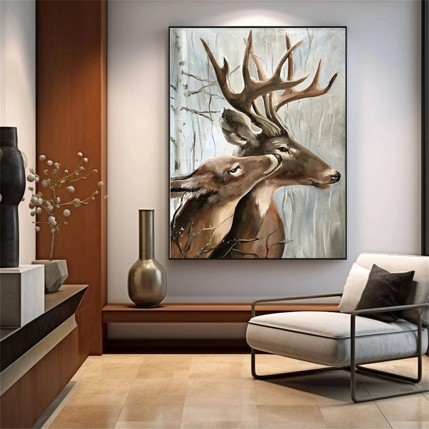 Abstract Animal Art Rangifer tarandus Wall Art #AT039
