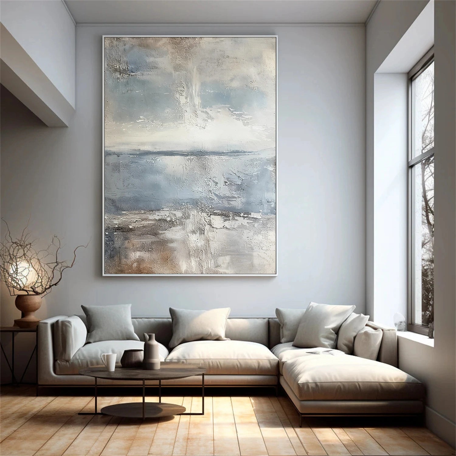 Wabi Sabi Abstract Textured Canvas Art #WA232