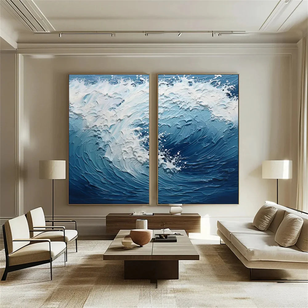 Sky And Ocean Painting Set of 2 #SO160