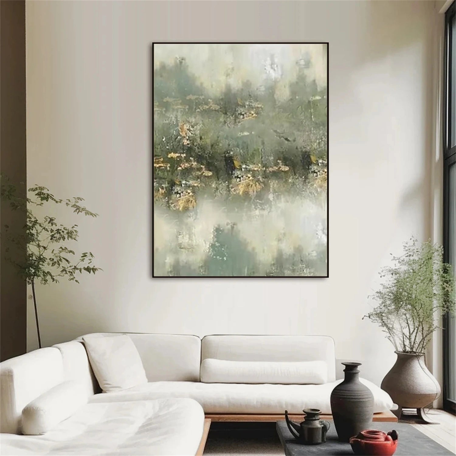 Green Abstract Wall Art #AW097