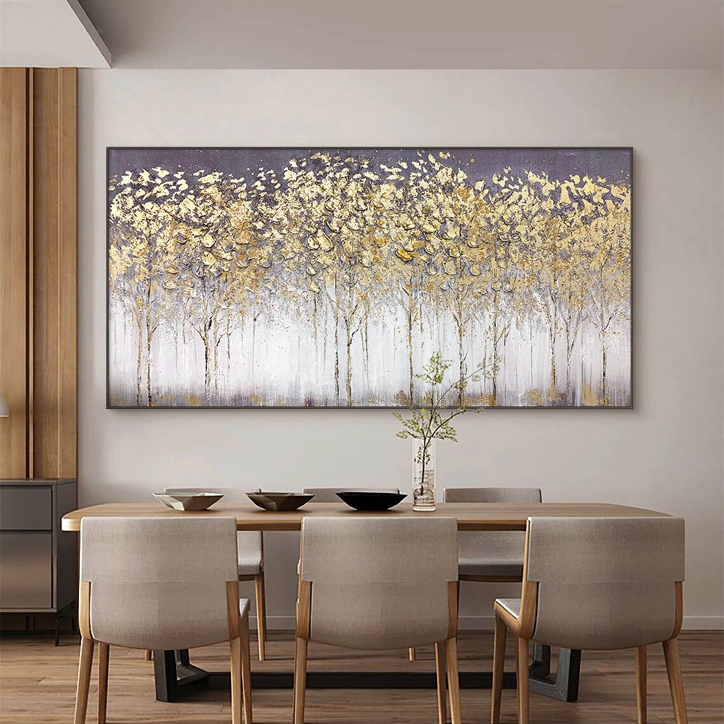 Colorful Tree And Flower Painting #TF028