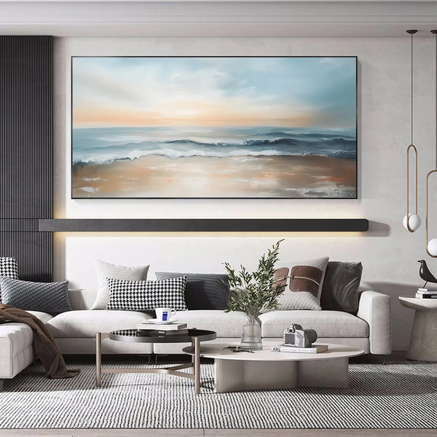Sky And Ocean Abstract Wall Art #SO312