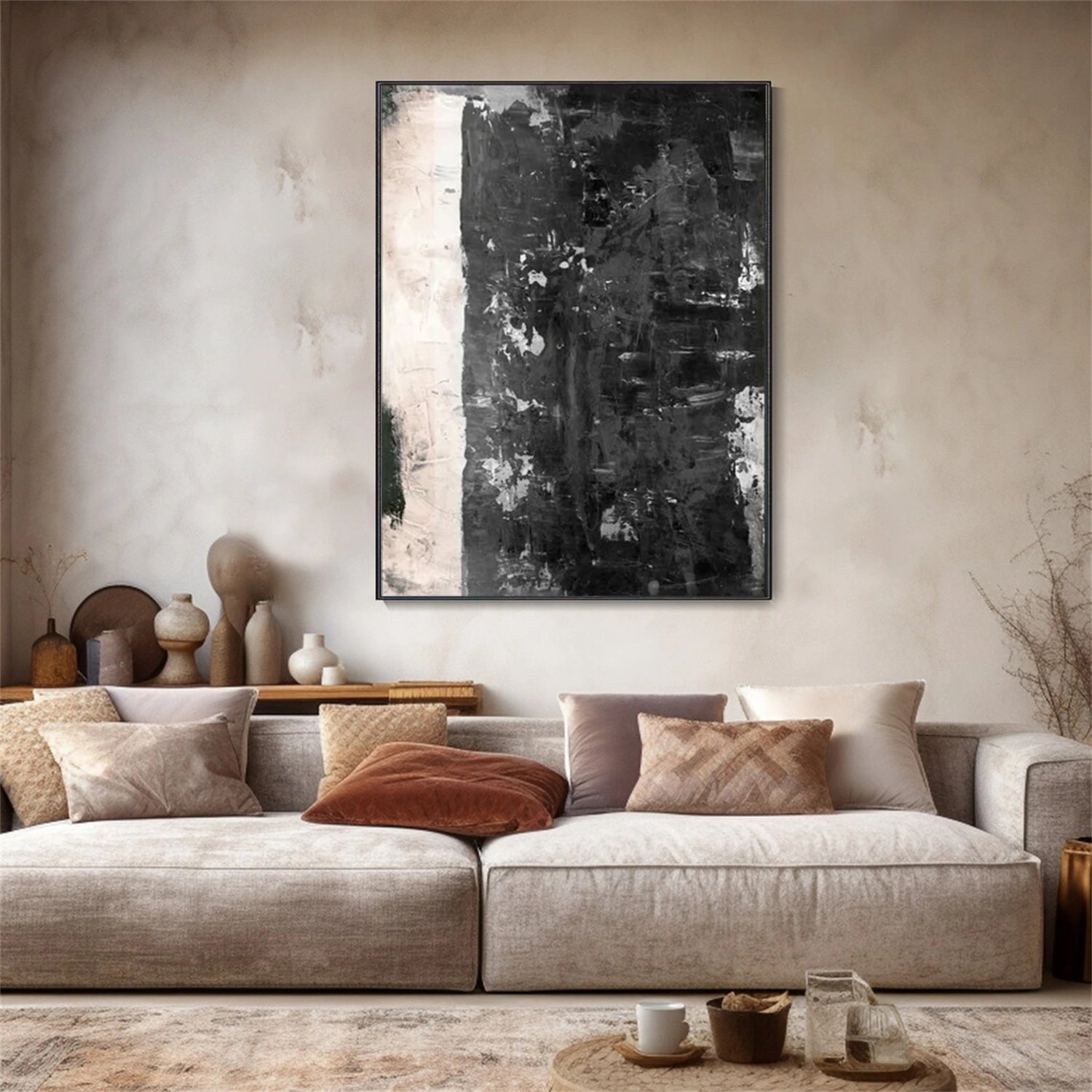 Wabi Sabi Abstract Canvas Art #WA243