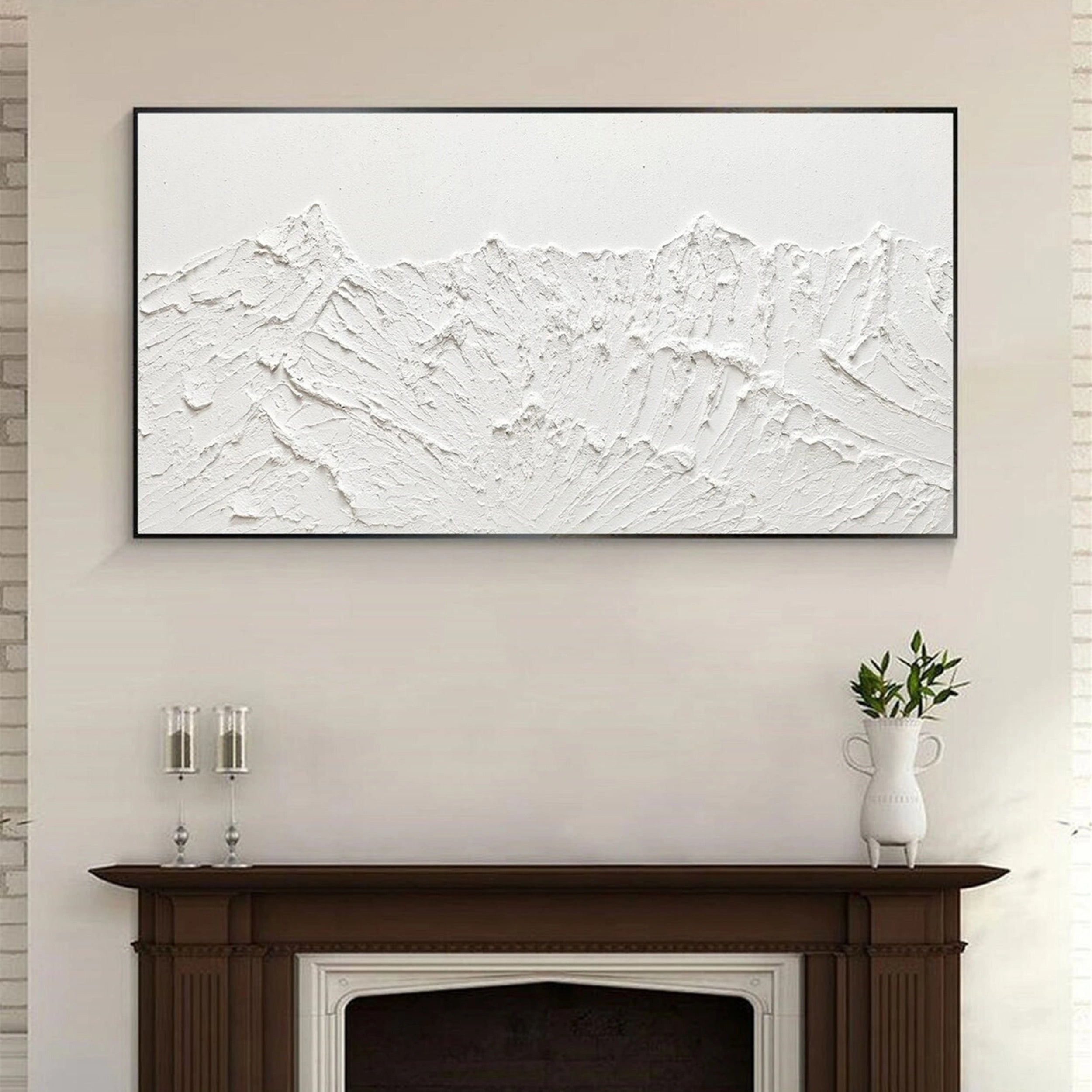 White Textured Minimalist Wall Art #WT082