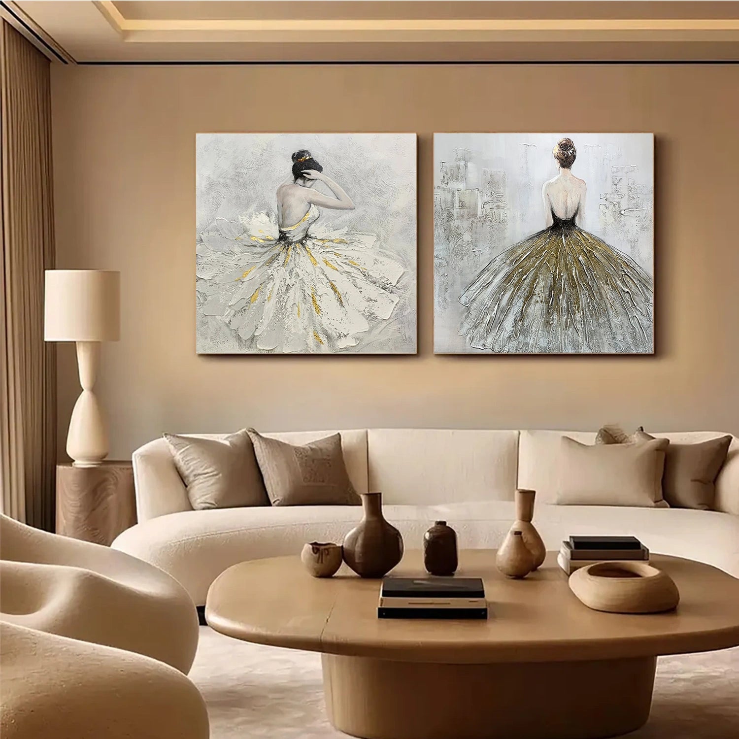 Abstract Portrait Wall Art Set of 2 #WP005