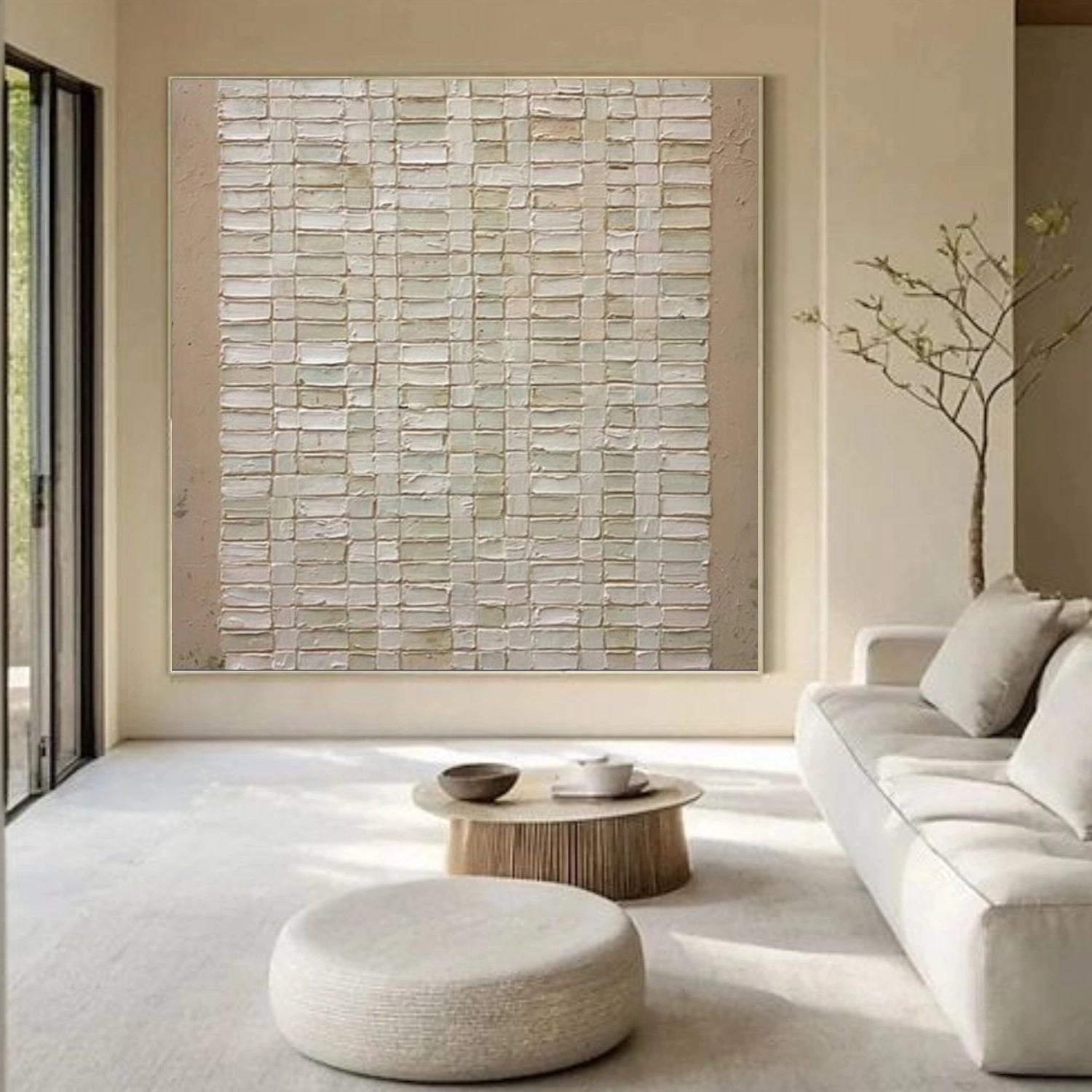 Wabi Sabi Abstract Textured Canvas Art #WA235