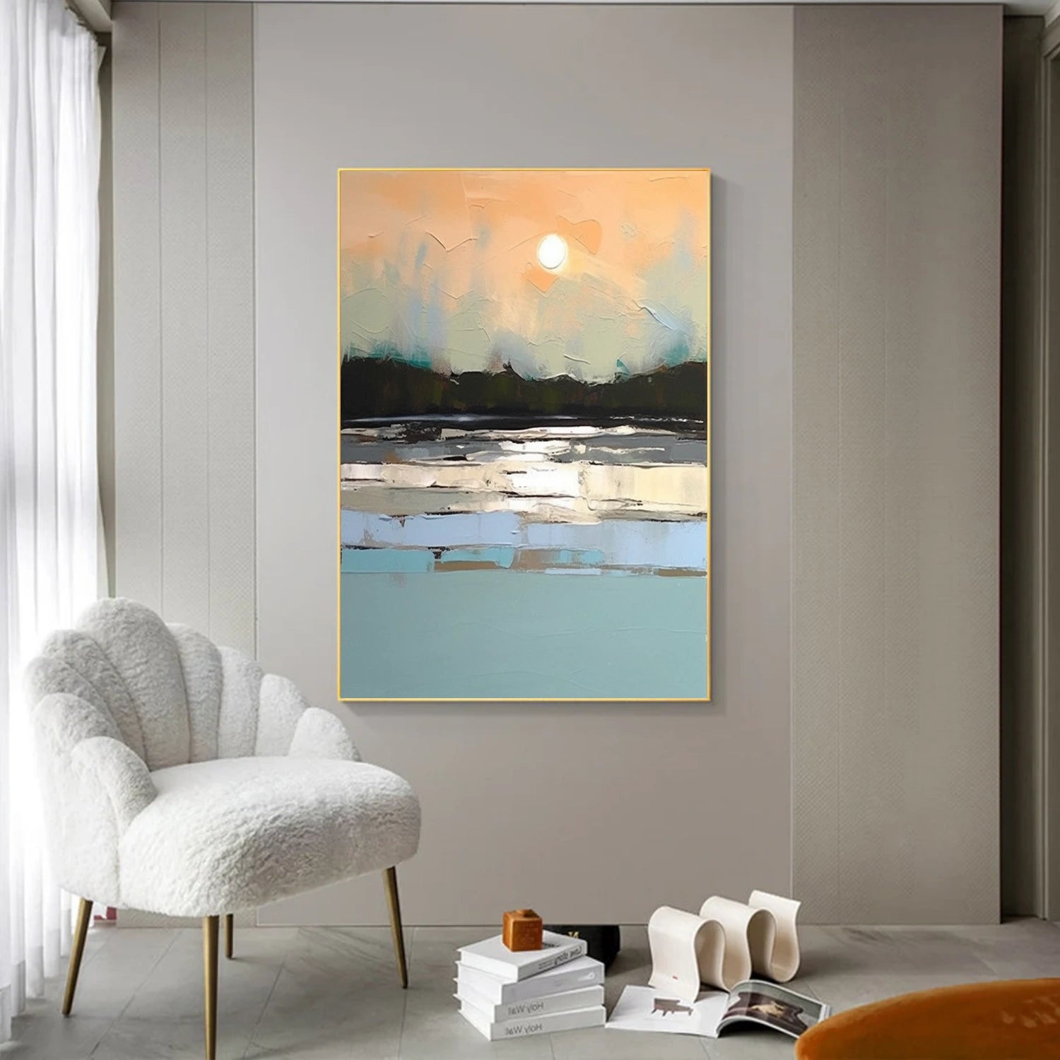 Sky And Ocean Abstract Wall Art #SO277