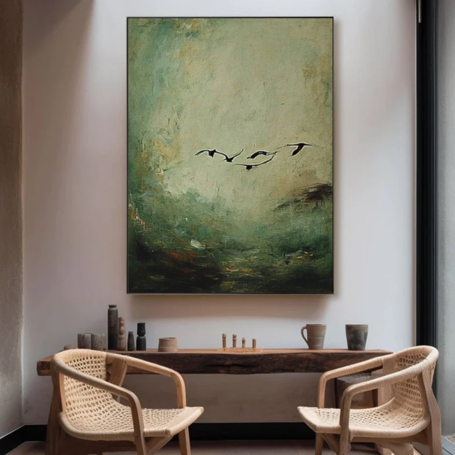 Wabi Sabi Abstract Canvas Art #WA244