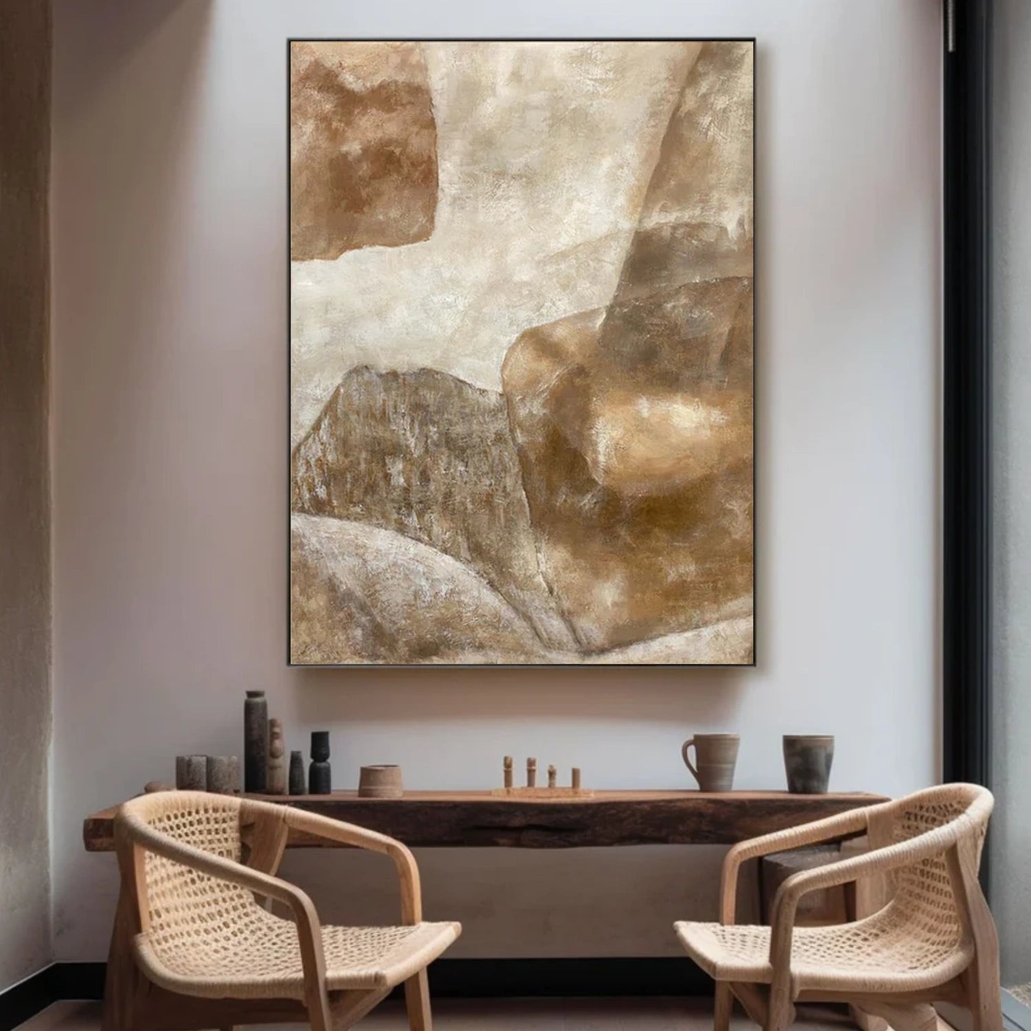 Wabi Sabi Abstract Canvas Art #WA246