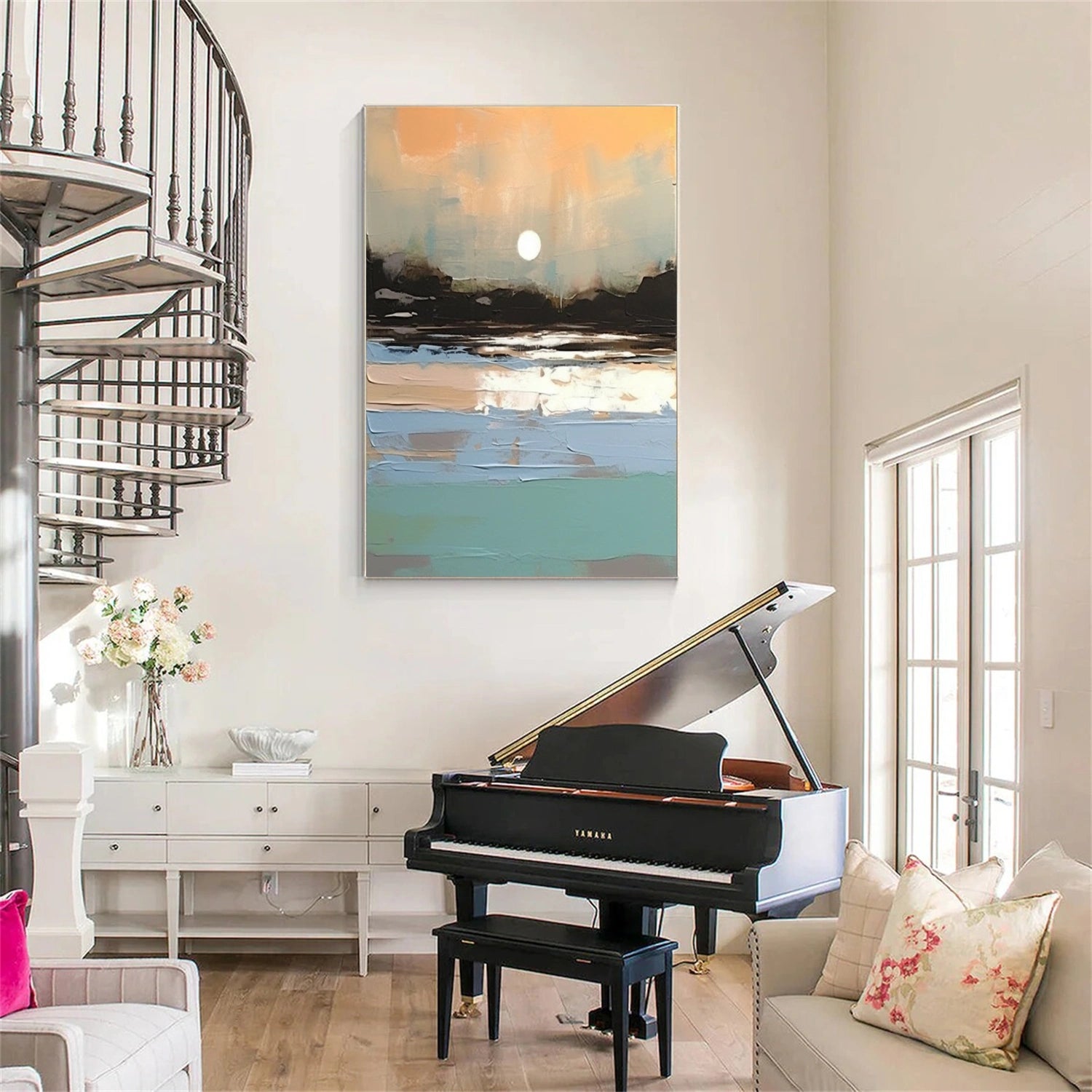 Sky And Ocean Abstract Wall Art #SO278