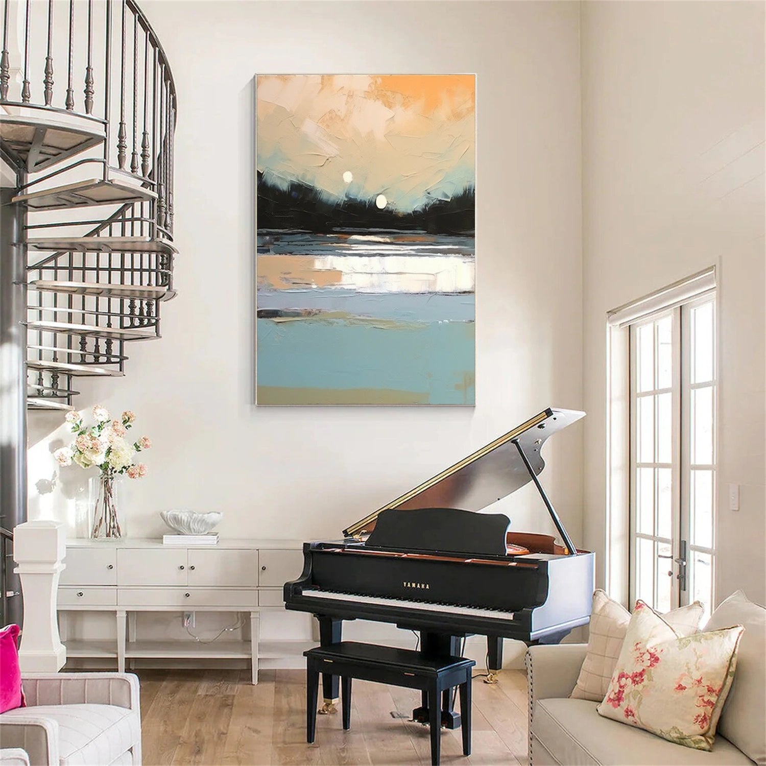 Sky And Ocean Abstract Wall Art #SO276