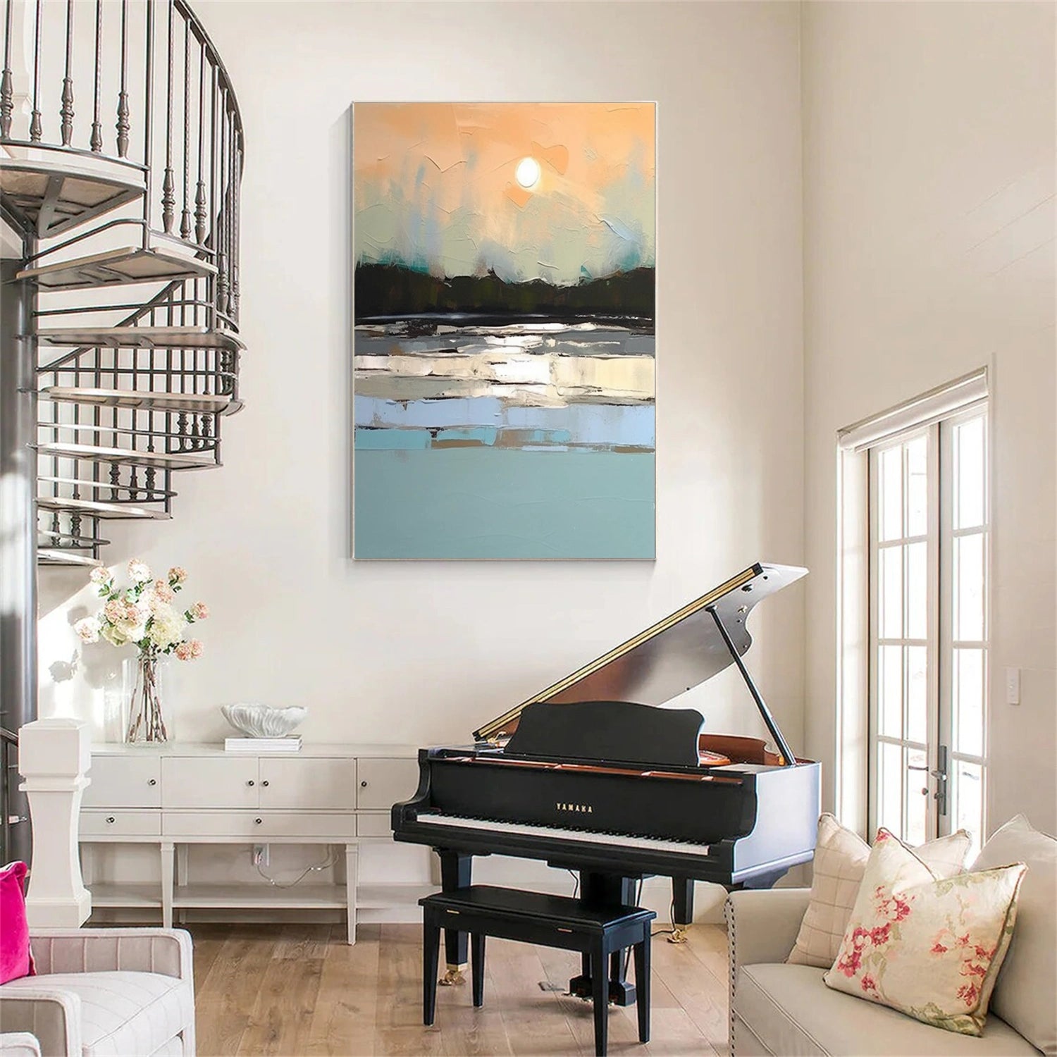 Sky And Ocean Abstract Wall Art #SO277