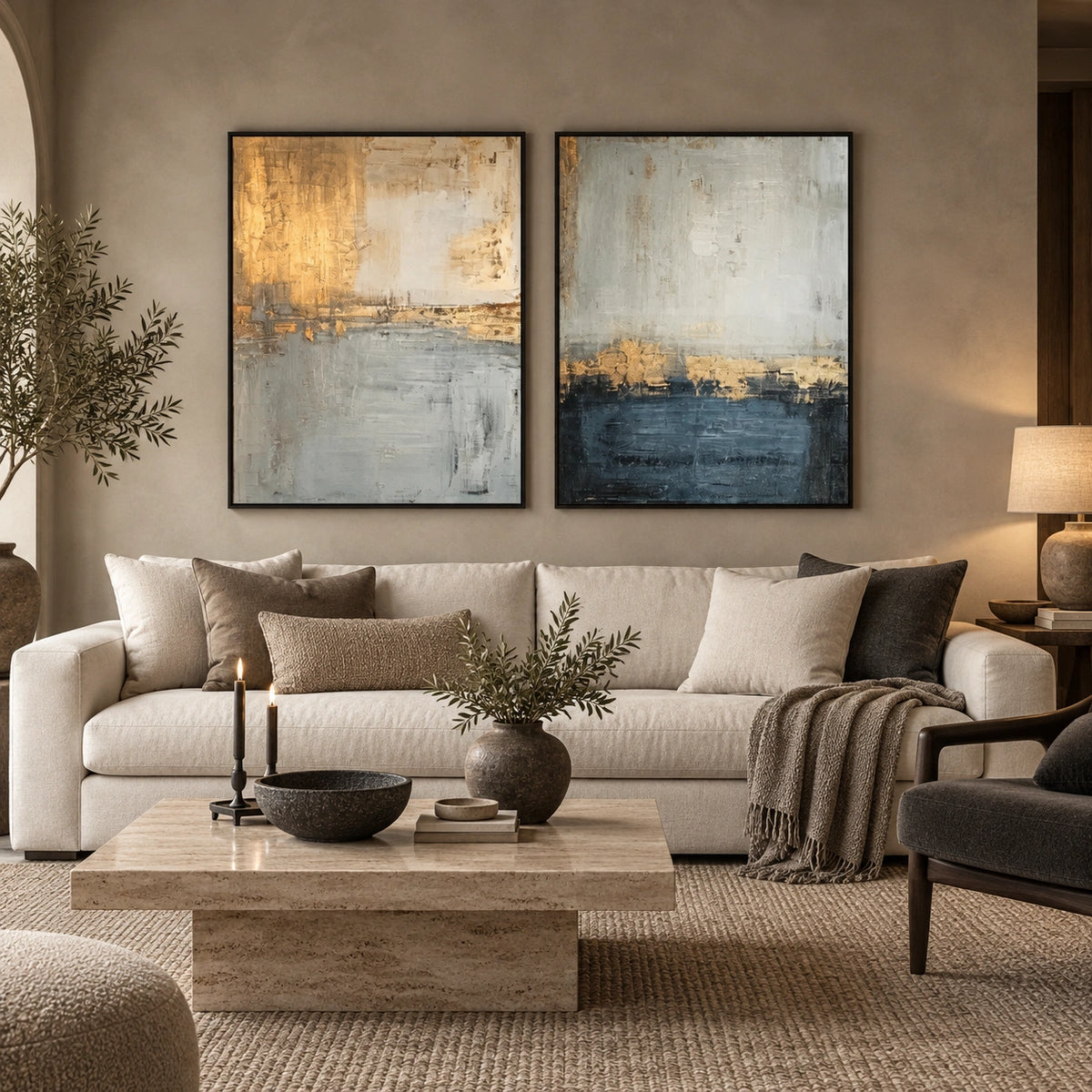 Abstract Wall Set of 2 Art #AW261