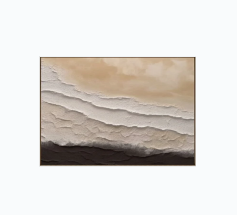 #CL Custom Order in size 50W"X35"H / Gold frame the left side of #SO021