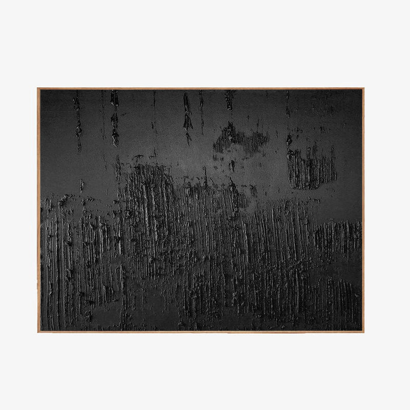 Black Textured Minimalist Wall Art #BT018