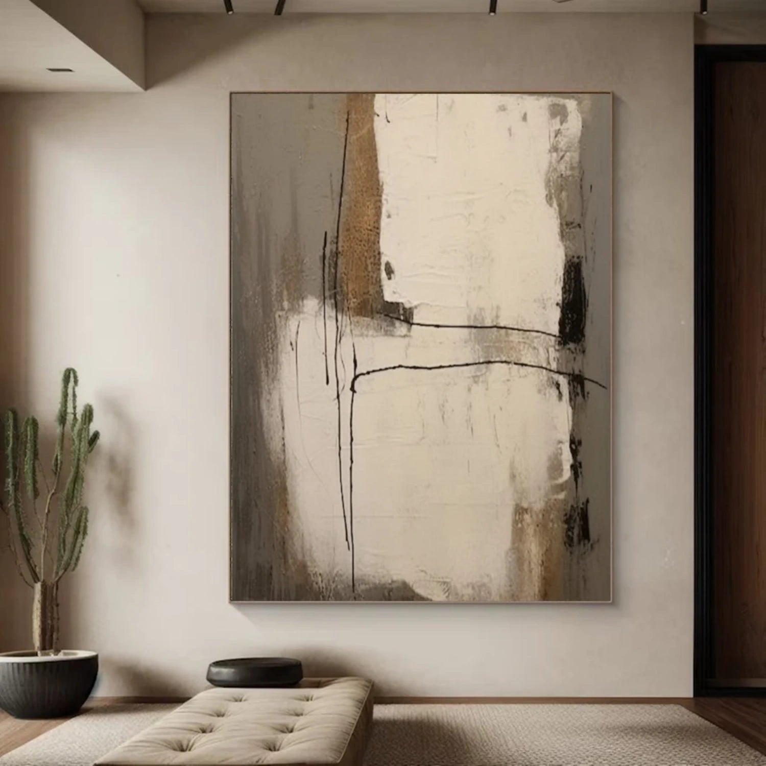 Wabi Sabi Abstract Canvas Art #WA189