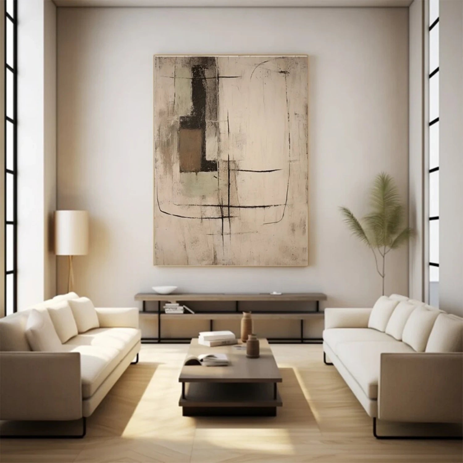 Wabi Sabi Abstract Canvas Art #WA187