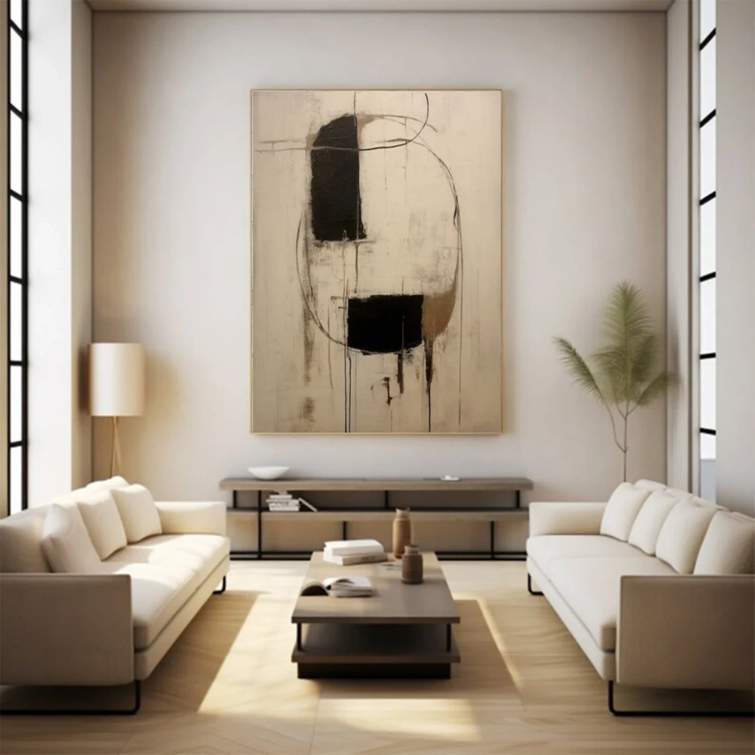 Wabi Sabi Abstract Canvas Art #WA188