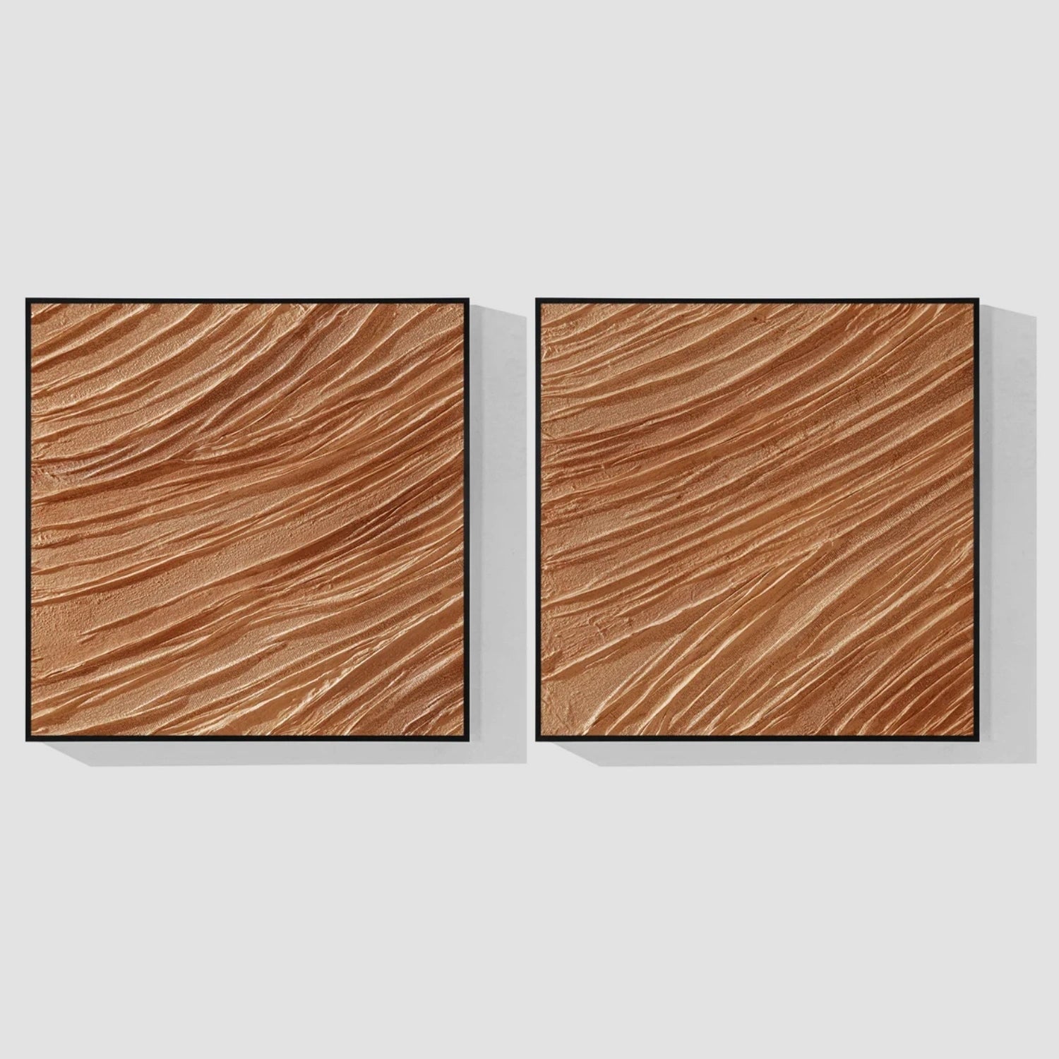 Brown Textured Minimalist Wall Art Set of 2 #WT191