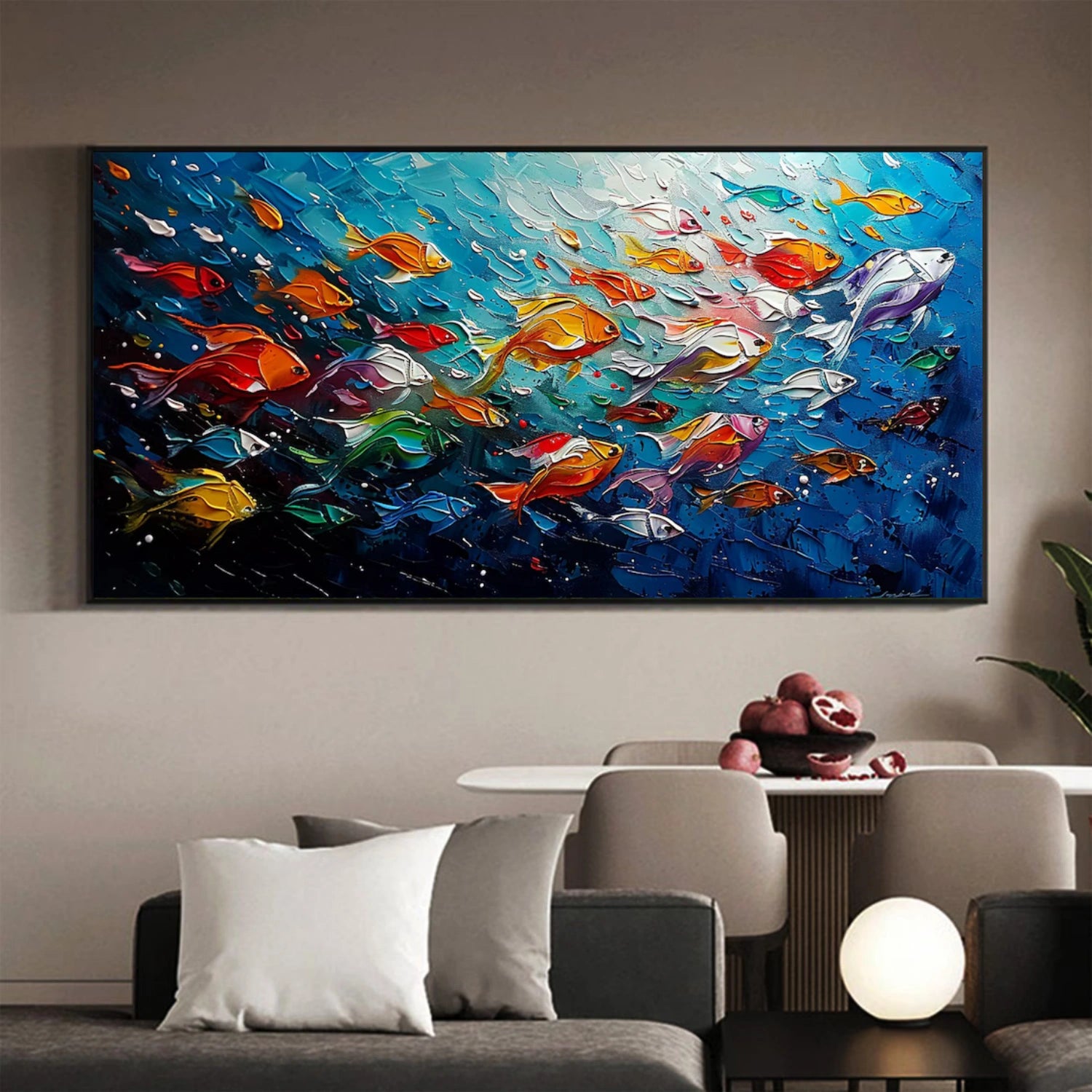 Abstract Animal Art Fish Textured Wall Art #AT019