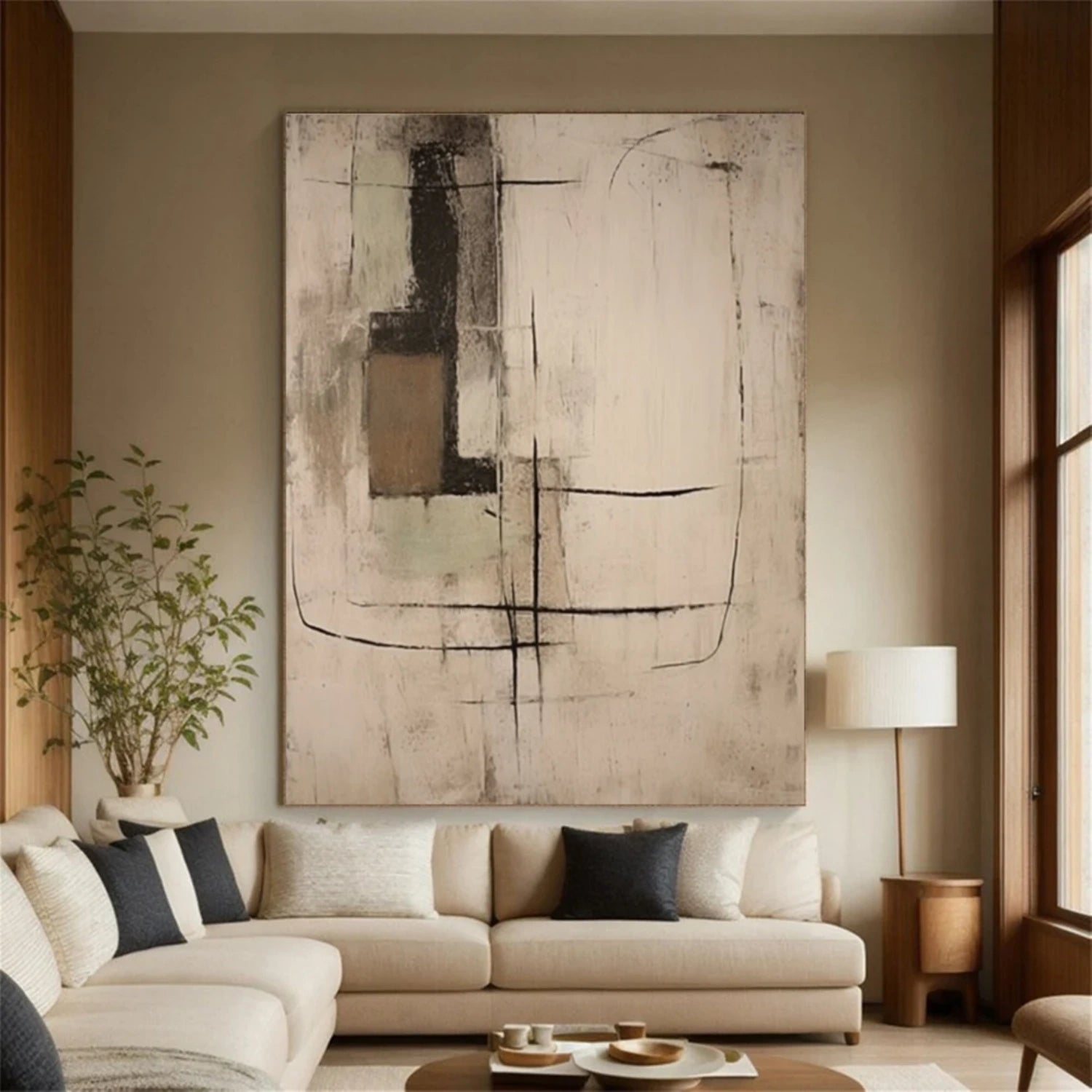 Wabi Sabi Abstract Canvas Art #WA187