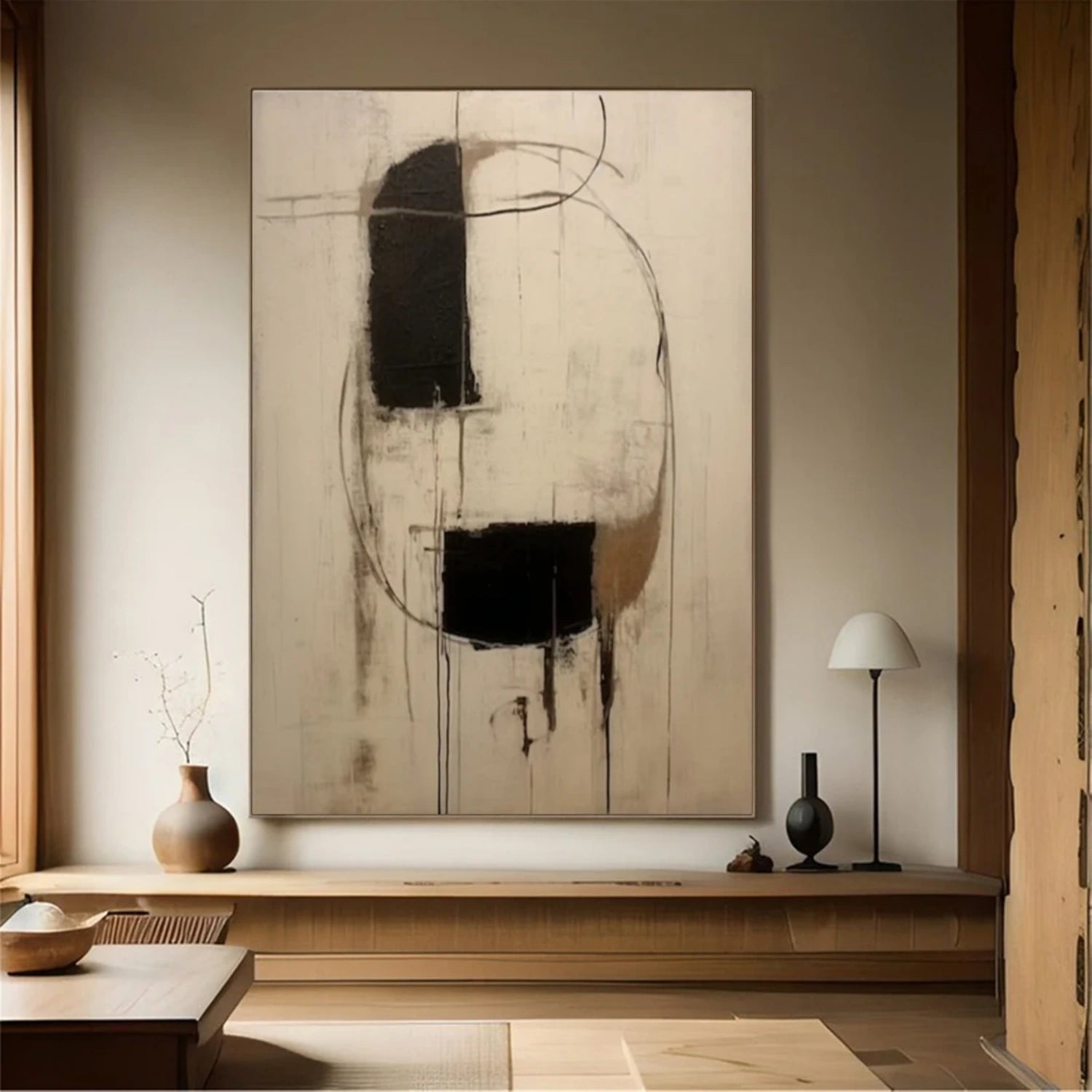 Wabi Sabi Abstract Canvas Art #WA188