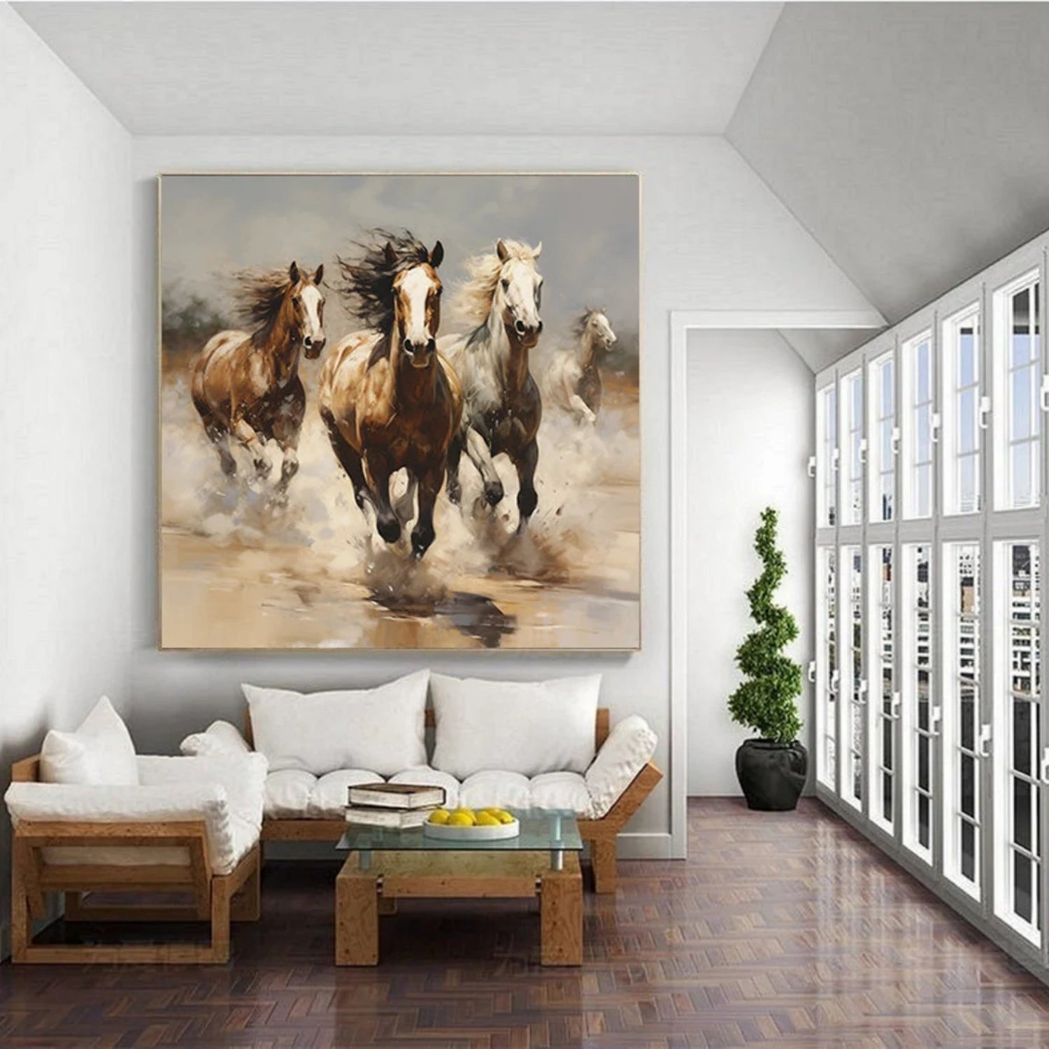 Abstract Animal Art Horse Wall Art #AT010
