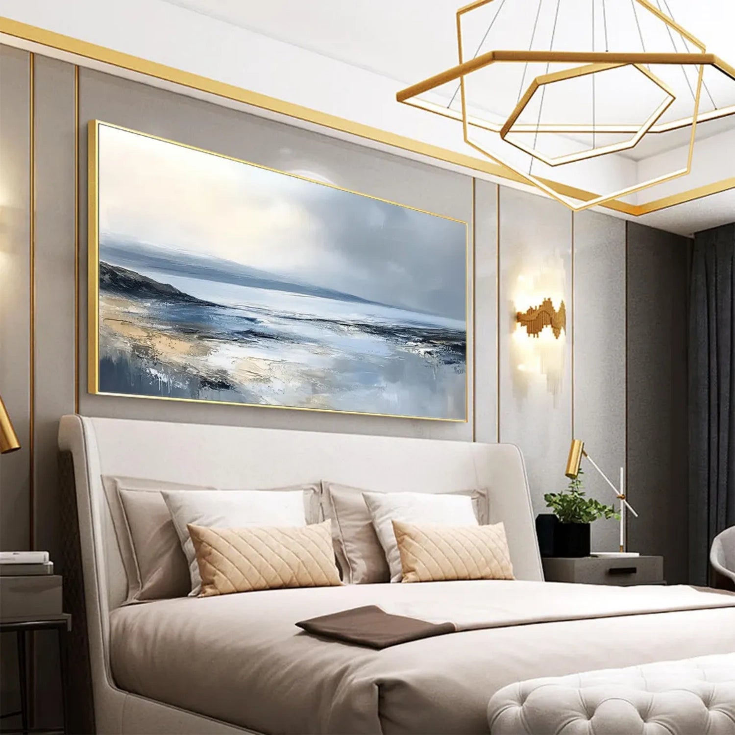 Sky And Ocean Abstract Wall Art #SO309