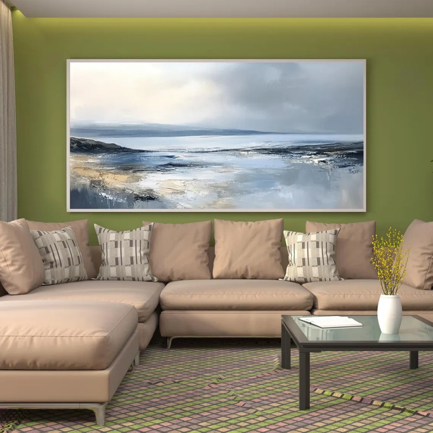 Sky And Ocean Abstract Wall Art #SO309