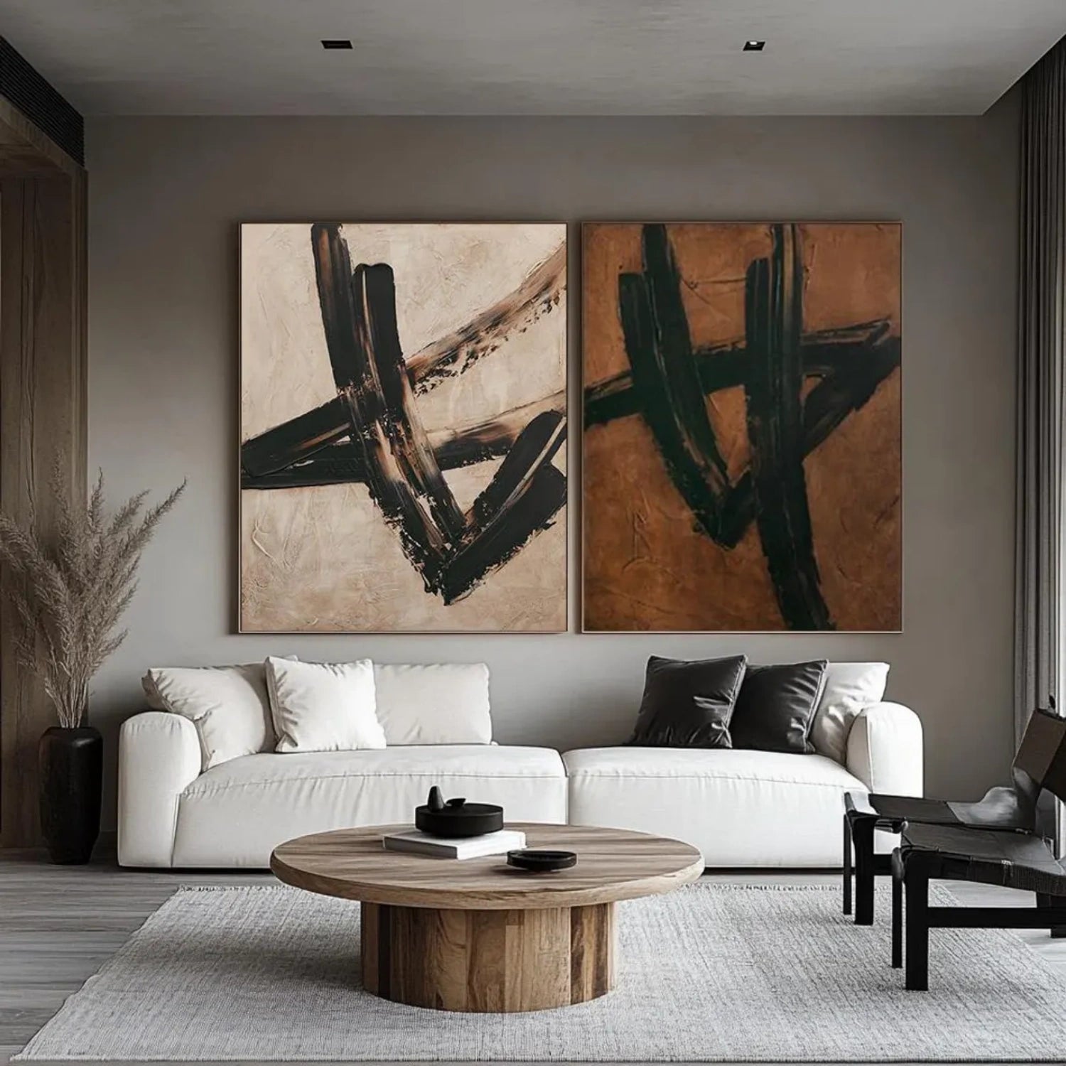 Abstract Texture Wall Art Set of 2 #AW064