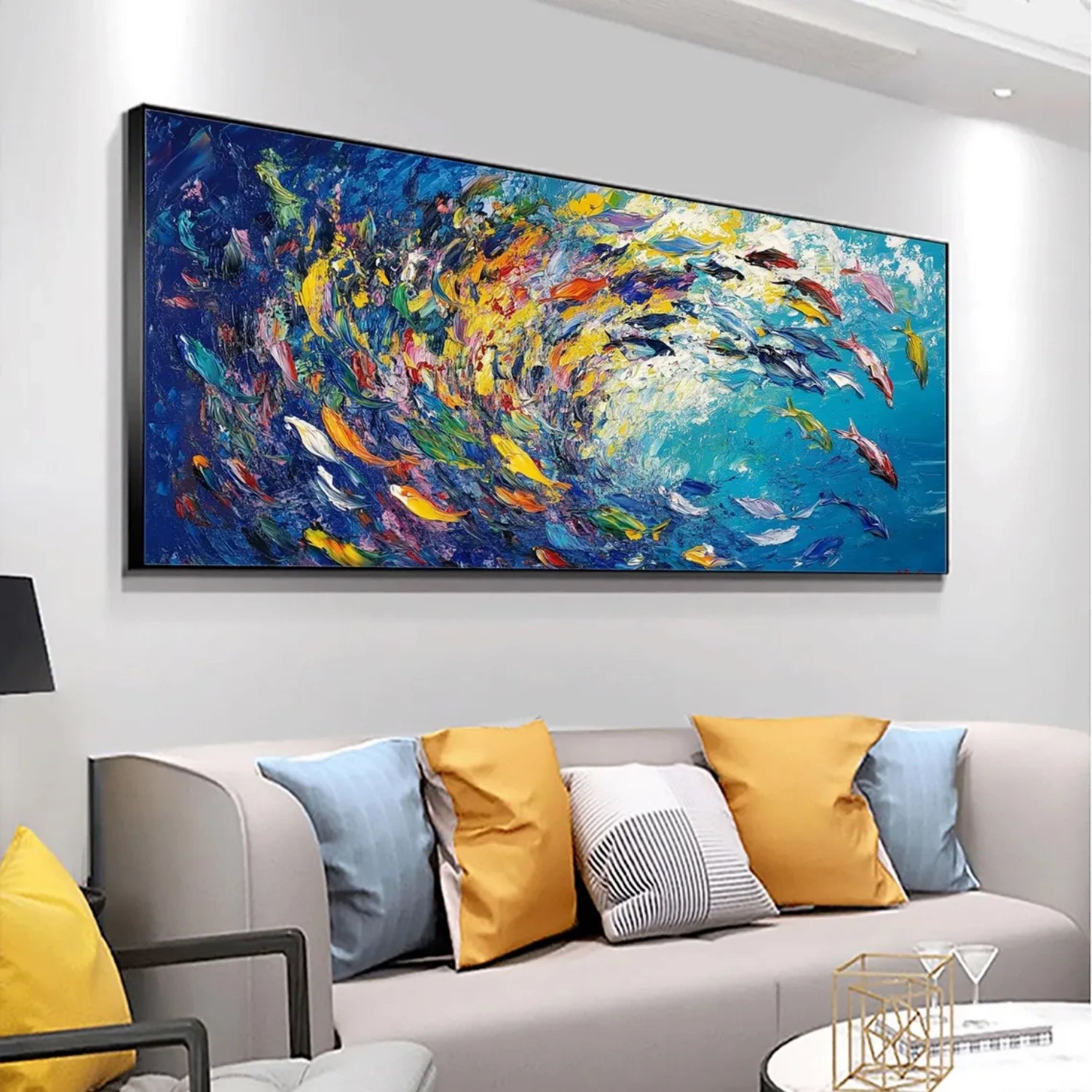 Abstract Animal Art Fish Textured Wall Art #AT020