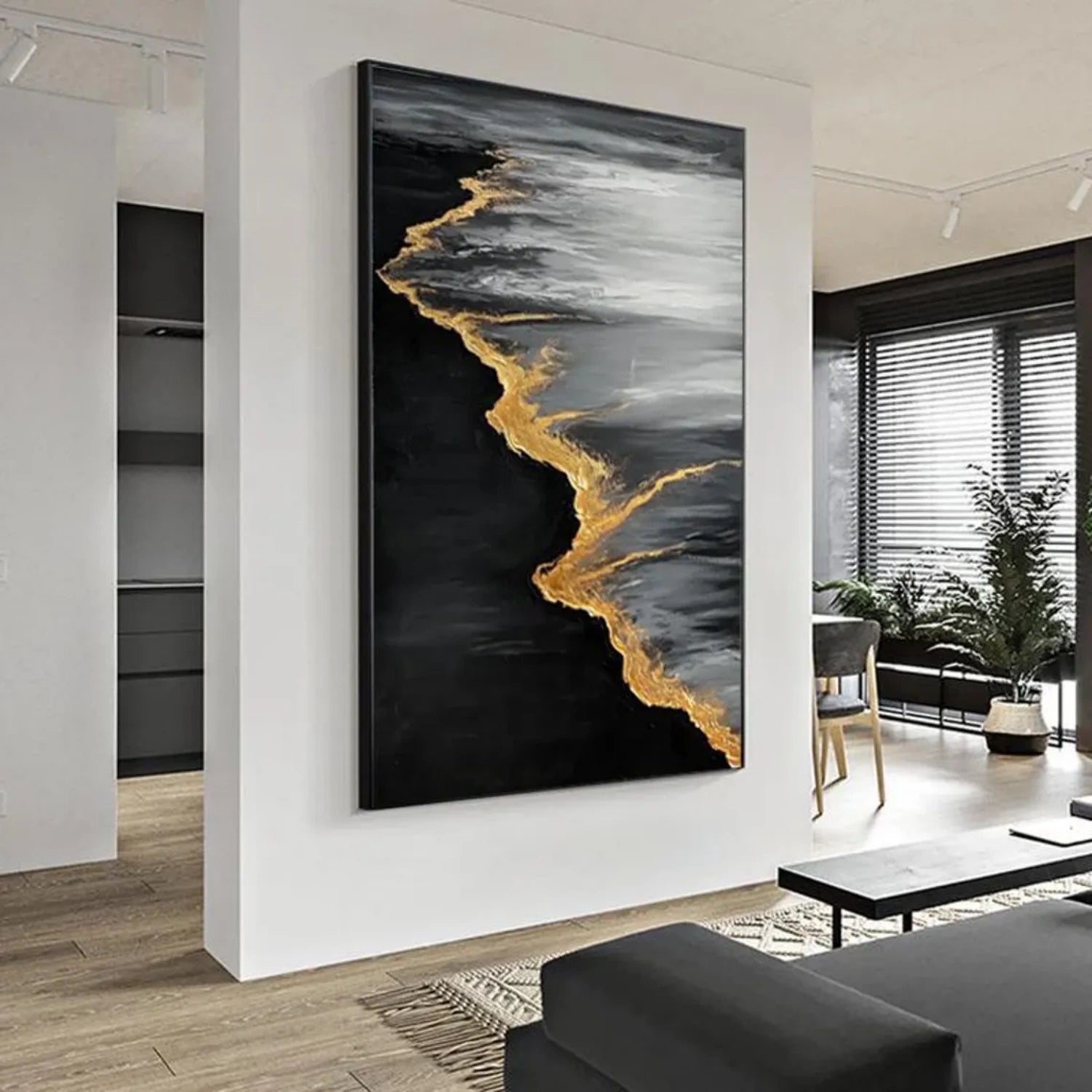 Sky And Ocean Abstract Textured Wall Art #SO262