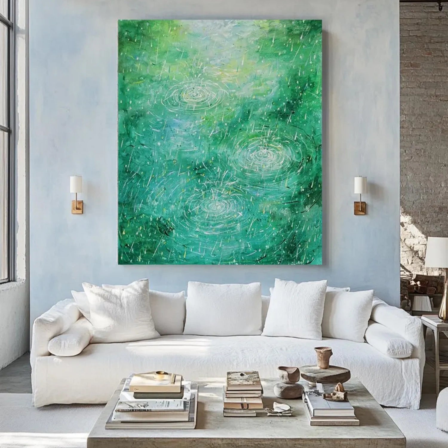Green Abstract Wall Art #AW072