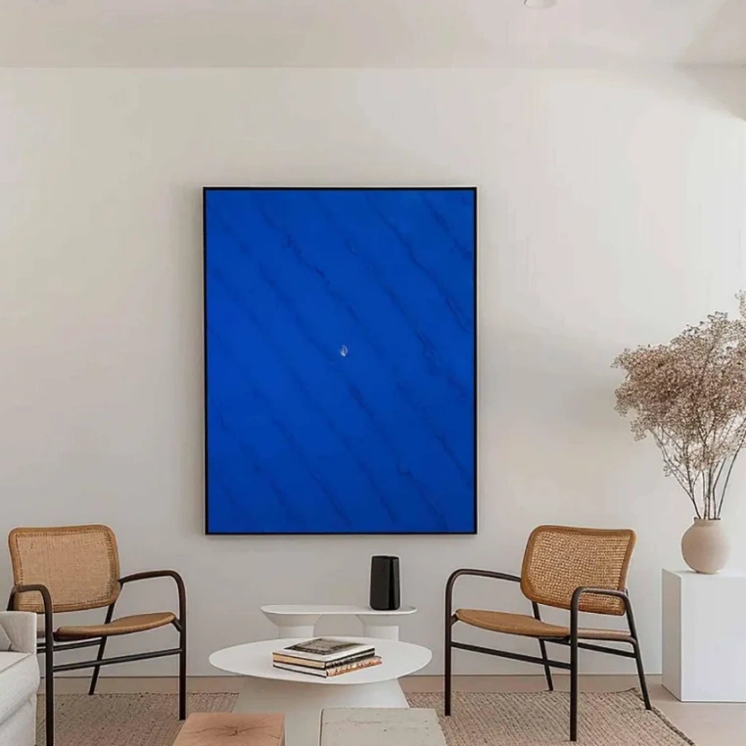 Blue Sky And Ocean Abstract Textured Wall Art #SO271
