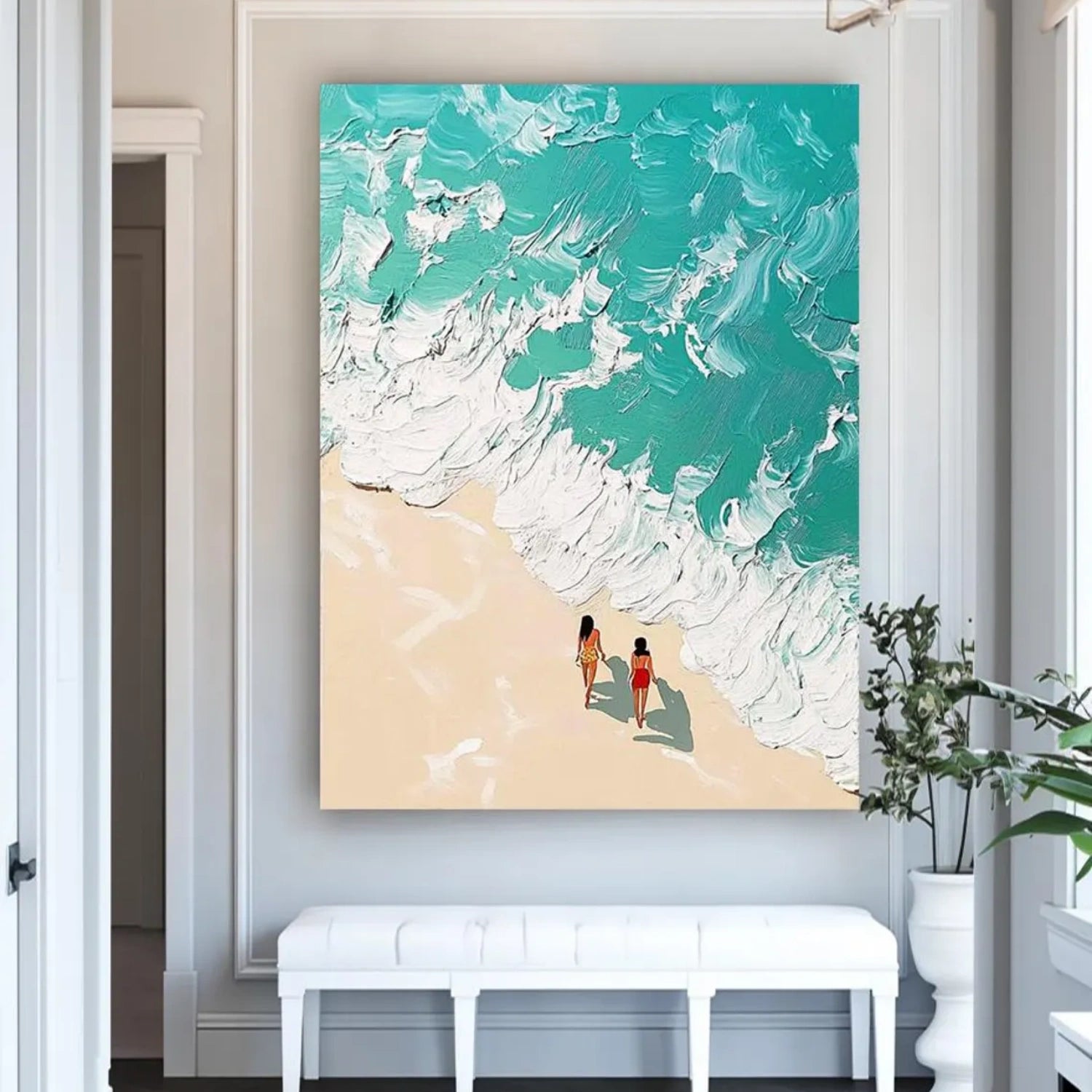 Sky and Ocean Abstract Textured Wall Art #SO248