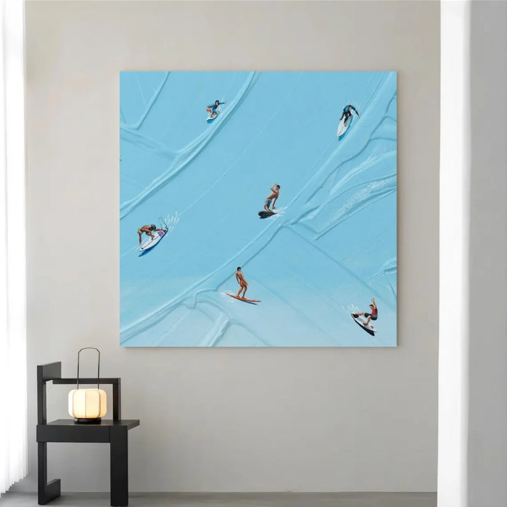Surfing Sport Textured Wall Art #BA010