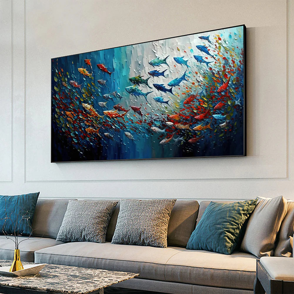 Abstract Animal Art Fish Texture Wall Art #AT009
