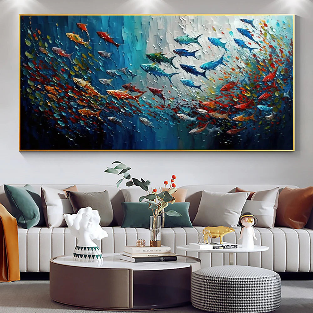 Abstract Animal Art Fish Texture Wall Art #AT009